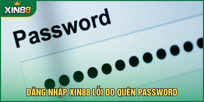 Đăng nhập Xin88 lỗi do quên password