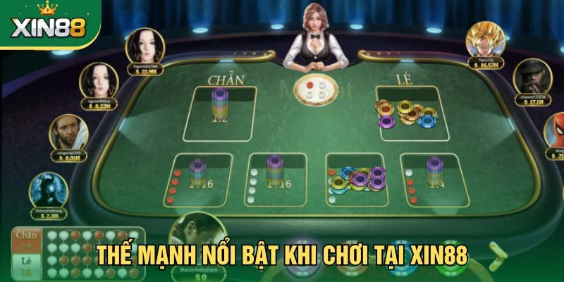 Thế mạnh nổi bật khi chơi tại xin88